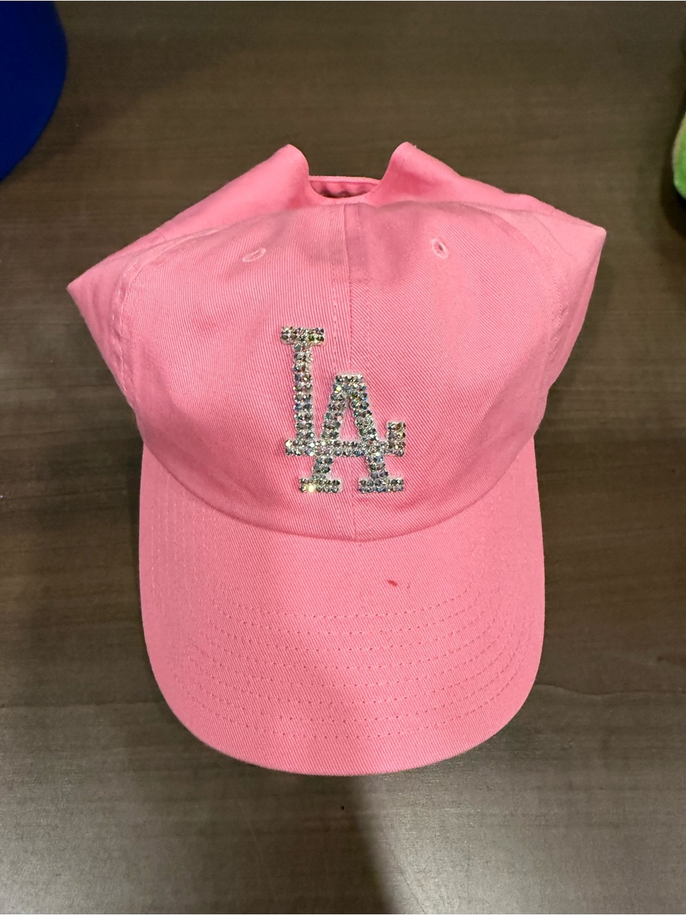 47 Brand Pink Kids Rhinestone LA Baseball Cap